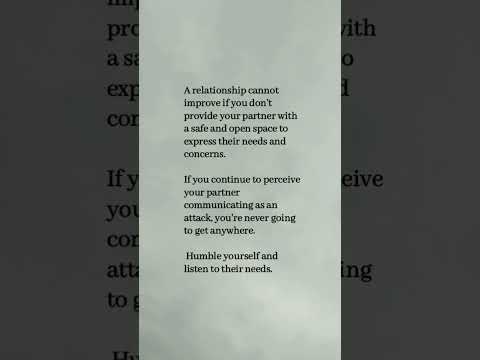 A relationship improve 💖 #love #relationship #improve #concern #partner #attack #humble
