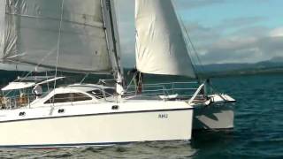 preview picture of video 'sy Mama-cocha passes cat AHU at lee during circumnavigation Vanua Levu, North Fiji'