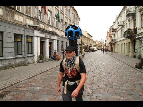 Google Street View žmogus fiksuoja Kauną