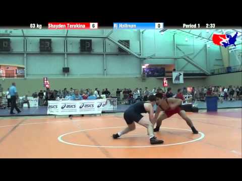 Shayden Terukina vs. Rj Hallman at 2013 ASICS University Nationals - FS