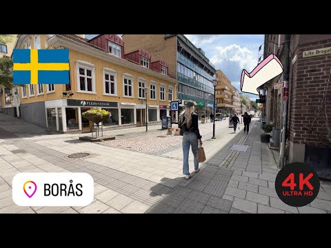 🇸🇪 【4K】Wonderful Sweden Borås 🇸🇪 Summer 2024 🚶‍♂️4K-HDR Walking Tour