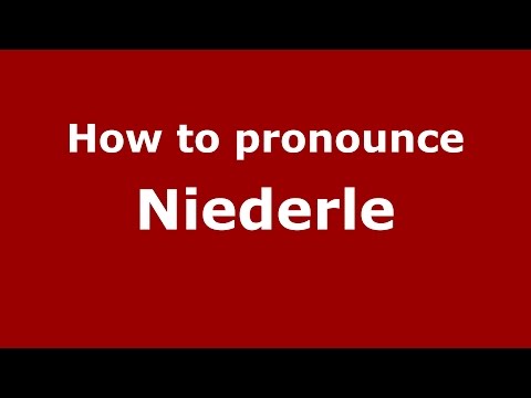How to pronounce Niederle (Brazilian Portuguese/Brazil)  - PronounceNames.com