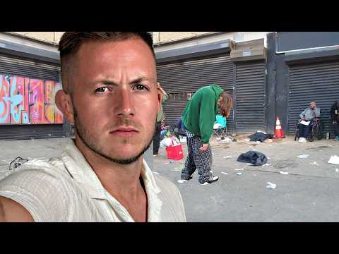 Walking the streets of Los Angeles' Most Dangerous Neighbourhoods (Skidrow) 🇺🇸