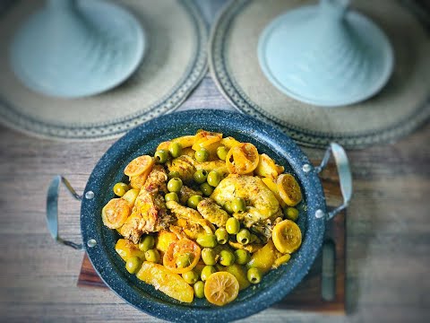 Chicken with potatoes, preserved lemon and olives