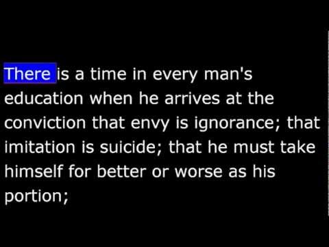 Self-Reliance by Ralph Waldo Emerson