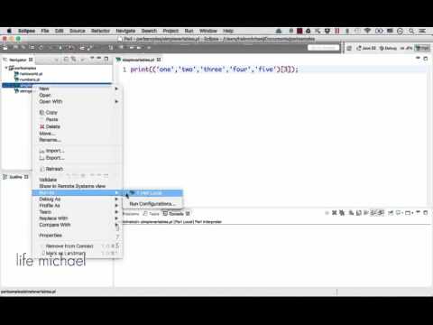 Accessing List Elements in Perl
