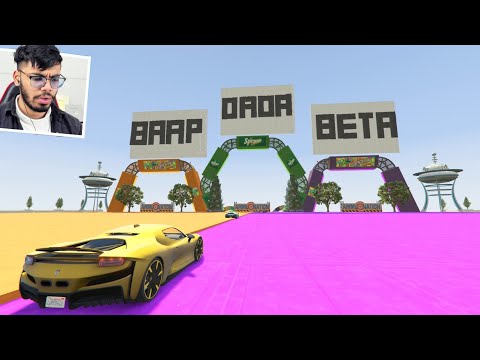 Baap Vs Beta Vs Dada Mega Ramp Challenge Only 000.005% Players Can Win This Race in GTA 5!