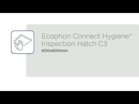 Ecophon Connect™ Inspection Hatch C3 600x600 mm installation