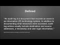 What Is An Audit Log