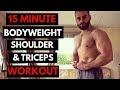 15 Minute Shoulder & Triceps Bodyweight Mass At Home Workout | Follow Along (NO EQUIPMENT)