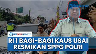 Momen Hangat di Palmerah! Usai Resmikan SPPG, Prabowo Sapa Warga hingga Bagi-bagi Kaus dari Mobil