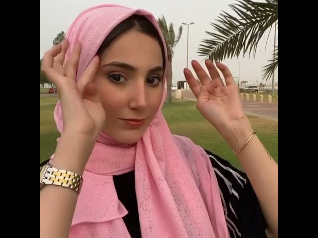 طرحة شاش تركي - وردي