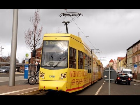 LVB Straßenbahn Leipzig Linie 3 nach Knautkleeberg