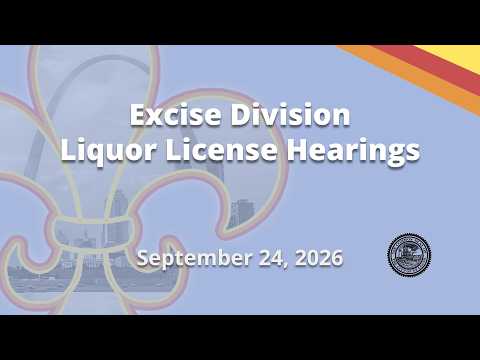 Excise Division Liquor License Hearings - September 24, 2026