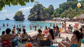 Download lagu Real Life in Lombok, Indonesia🇮🇩 Berjalan melalui Tanjung Aan dan Pantai Kuta (4K HDR) mp3