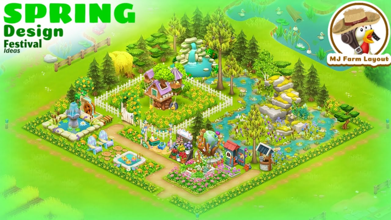 Spring design Festival ideas in Hay Day #hayday 