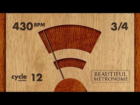 430 BPM 3/4 Wood Metronome HD