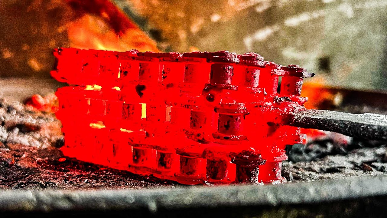 Recycling Car Chains into a Damascus Knife. Step-by-Step Guide.