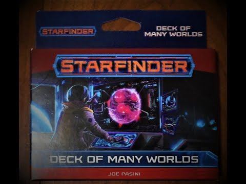 Starfinder Deck of Many Worlds Opening, Tutorial and Review
