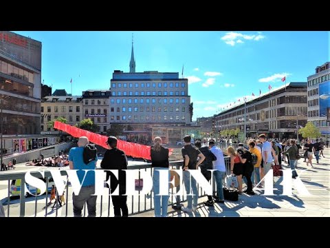 STOCKHOLM WALK 4K: Drottninggatan - Klarabergsgatan - Sergels Torg - Hamngatan