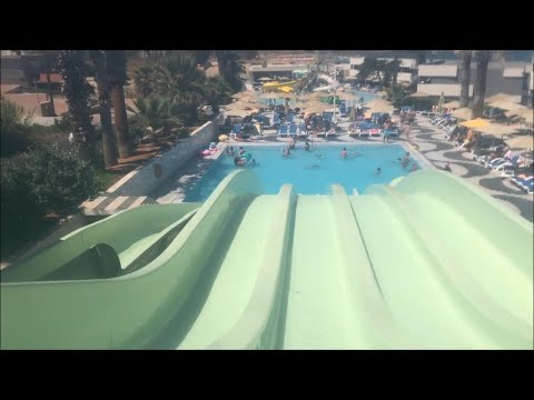 COOL water slides!!!! - ARINA BEACH HOTEL - KOKINNI XANI, GREECE