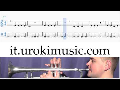 Lezioni di Tromba Mary Had A Little Lamb C#1 S#1 L#7 Melodia Tutorial Spartito Imparare Insegnante M