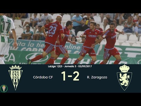 Córdoba 1-2 Real Zaragoza | Todos los goles | Liga 1,2,3 2017/18