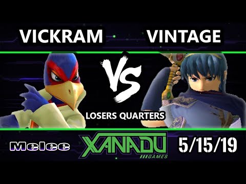 S@X 302 SSBM - Vickram (Falco, Fox) Vs. Vintage (Marth) - Smash Melee Losers Quarters