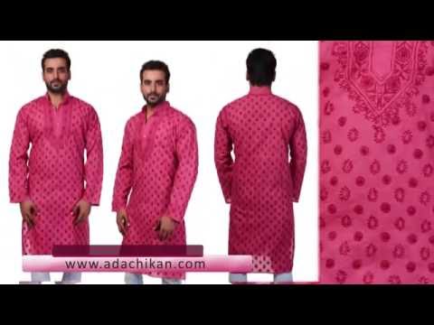 Chikan Embroidery Mens Kurta Shoot