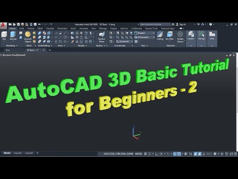 AutoCAD 3D Basic Tutorial for Beginners - 2