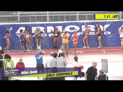 Girls 60m Semi Heat 2 - New Balance Indoor Nationals 2012