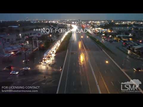 06-01-19 Amarillo, TX I-40 Flooding and Floating Cars from Drone
