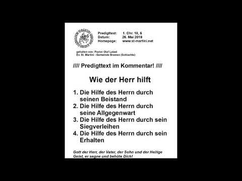 26.05.2019 - Wie der Herr hilft