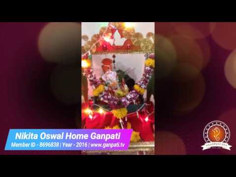 Nikita Oswal Home Ganpati Decoration Video