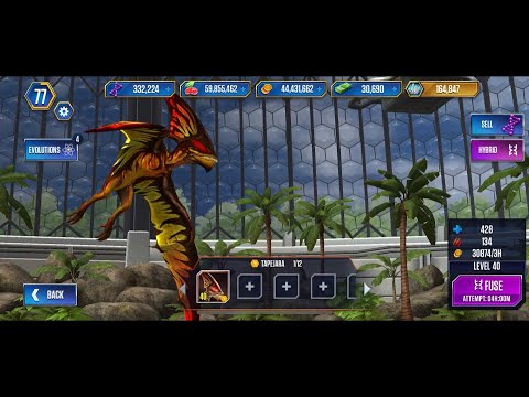 TAPEJARA MAX LEVEL 40 - JURASSIC WORLD THE GAME