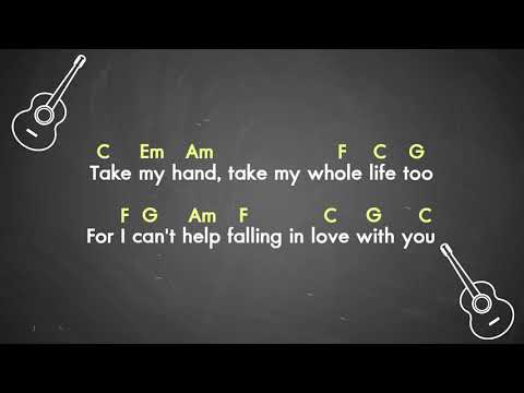 Can't help falling in love - Elvis Presley [Lyrics And Chords] Guitar Playalong Lesson