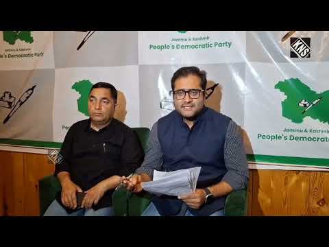 PDP'S Zuhaib Yousuf briefs media at party headquarters Srinagar.