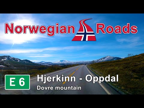Driving E6 Hjerkinn - Oppdal | Dovrefjell mountain | Norwegian Roads 4K UHD
