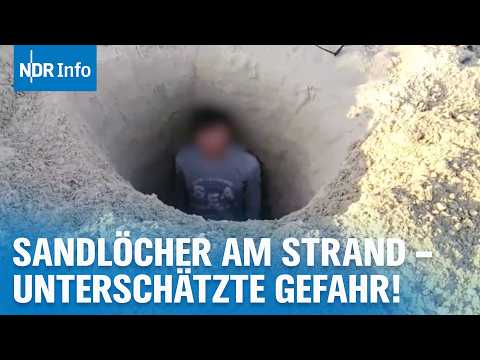 Kinder graben Riesenloch auf Borkum: Polizei verhindert Drama am Strand | NDR Info