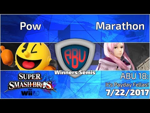 ABU 18: Pow (Pacman) vs. Marathon (Robin) - SSB4 Singles Winners Semis