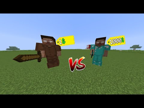 1$ HEROBRİNE VS 1000$ HEROBRİNE - Minecraft