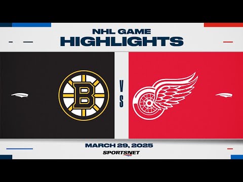 NHL Highlights | Bruins vs. Red Wings - March 29, 2025
