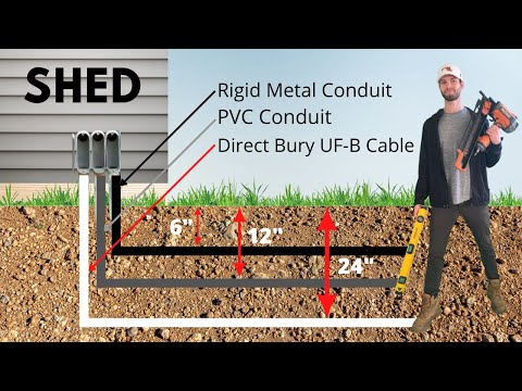Shed Electrical Installation (How to Add Electricity to a Shed - DIY)
