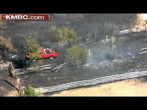 Fire crews battle brush fire in southern Johnson County