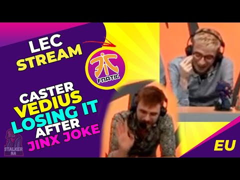 LEC Caster Vedius LOSING IT After Drakos Jinx Joke 👀 [FUNNY]