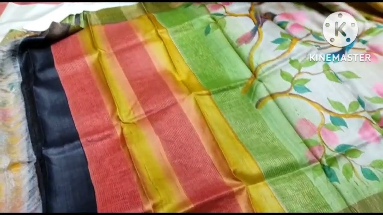 Pure Gachi Tussar Hand Painted Sarees