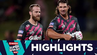 Williamson and De Grandhomme ice T20 chase | HIGHLIGHTS | Knights v Kings | Dream11 Super Smash
