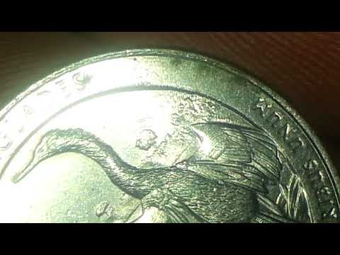 2014 P FLORIDA "EVERGLADES" STATE QUARTER EXTRA LEAF MINT ERROR REVERSE