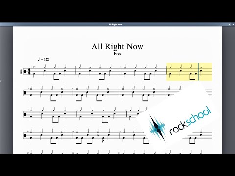 All Right Now Hot Rocks Rockschool Grade 1 Drums