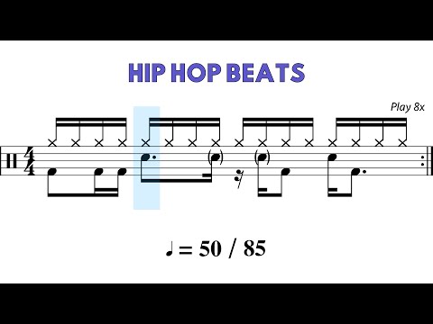 16th-Note HIP HOP Beats: Practice-Along 🥁
